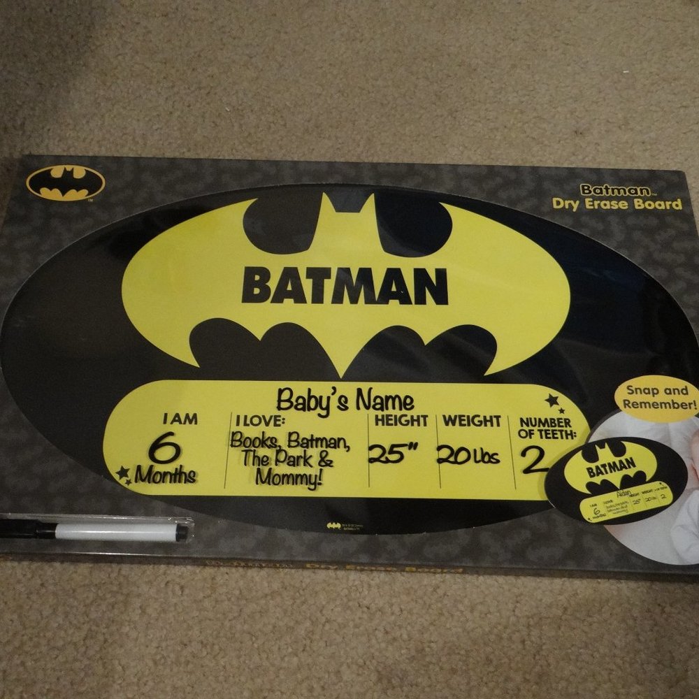 DC Comics Batman Baby Stages Dry Erase Board w/Marker NIB